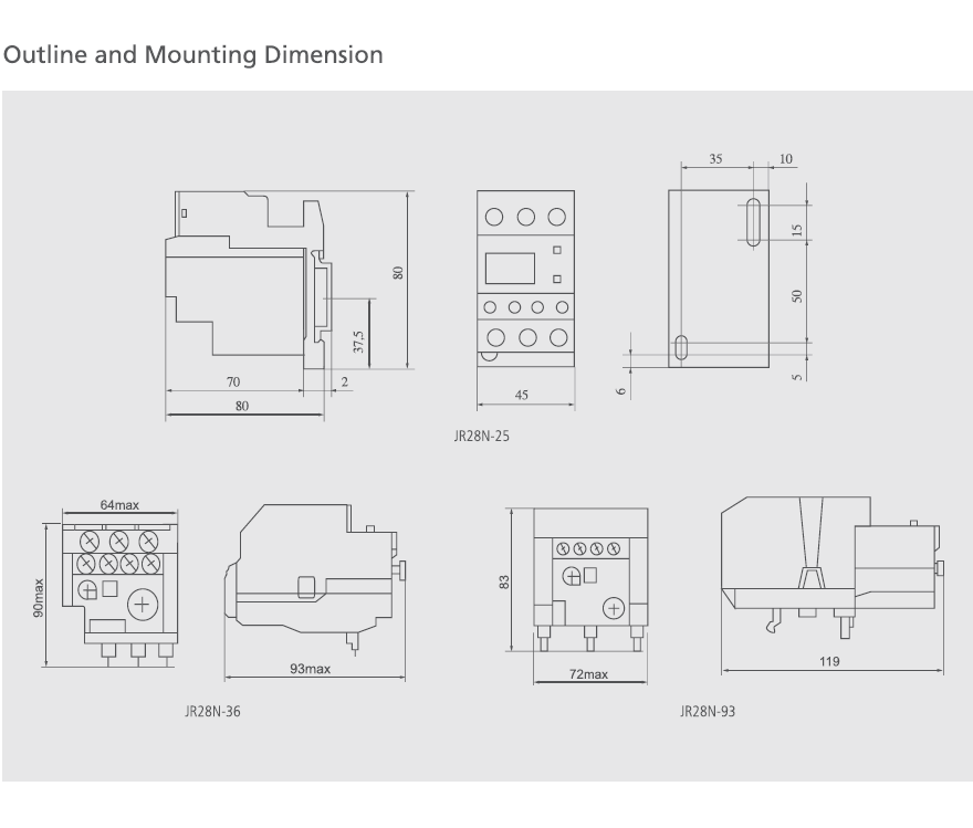 THERMAL RELAY JR28N 3